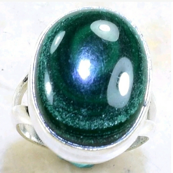 Santa Fe Jewelry Company Jewelry - Malachite ~ Handcrafted 925SS Ring 6
